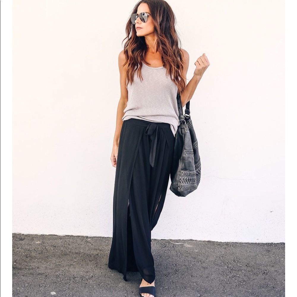 Life Of Leisure Side Slit Tie Pants